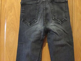 Vaqueros Zara Talla 34 Negro Desgastado