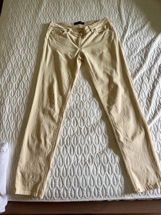 Vaqueros de color beige/ amarillo Roberto Cavalli