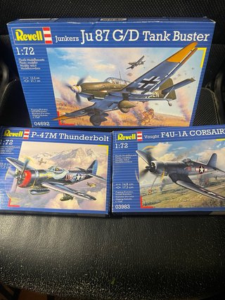 3 Maquetas Revell 1:72 Aviones