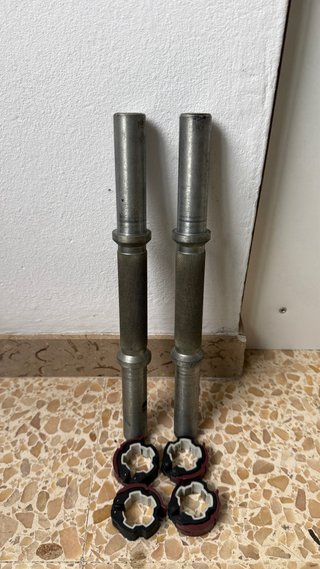 Barras para pesas (2 cortas, 1 larga, 1 Z)