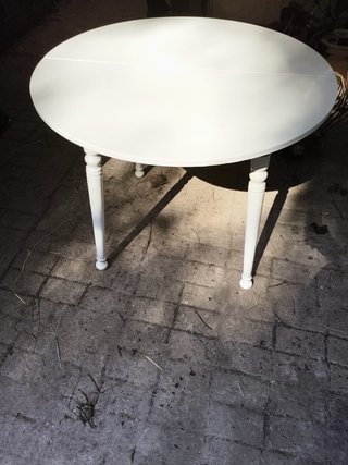 Mesa Cocina Comedor Extensible Blanca