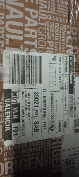 Rampa de inyectores Renault A2820705800