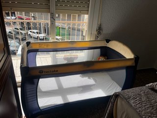 Cuna de viaje Tectake + colchon anti plagiocefalia