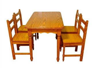 Juego comedor / cocina rústico madera