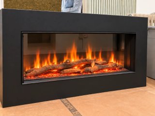 Chimenea Eléctrica Decorativa Negra