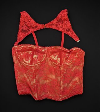 Top Corset de Encaje Rojo