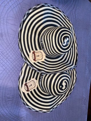 Sombrero Vueltiao Colombiano Rayas Blanco y Negro
