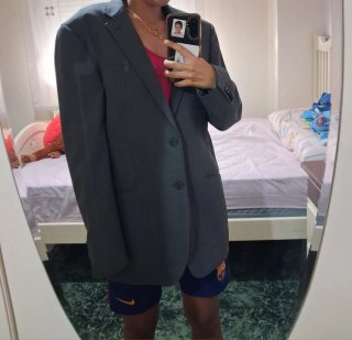 Blazer Gris Cortefiel
