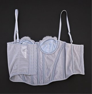 Top Corset de Encaje Azul