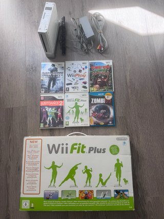 Consola Nintendo Wii + 5 Juegos