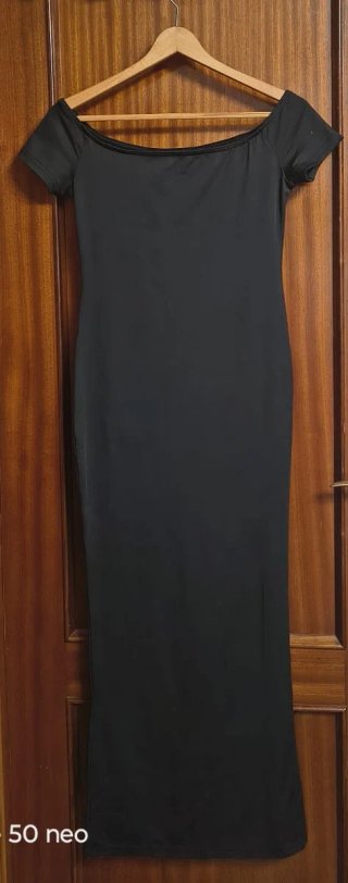 Vestido Largo Ajustado Negro