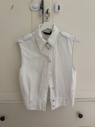 Chaleco Zara Blanco