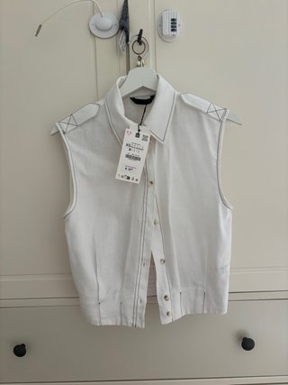 Chaleco Zara Blanco