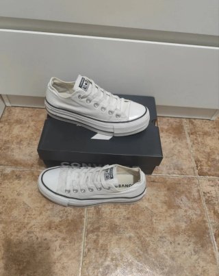 Zapatillas Converse plataforma blancas