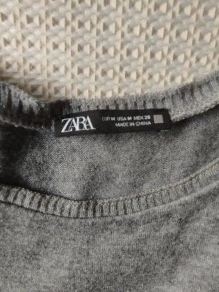 Chaleco Zara Gris