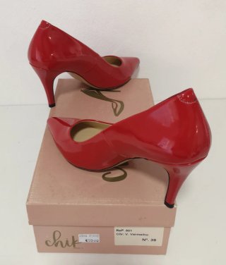 Sapatos de Salto Vermelhos Tam. 39 - Novo