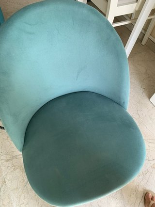 Juego de 4 Sillas Comedor Terciopelo Teal