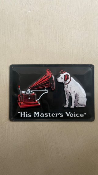 Cartel Metálico His Master's Voice
