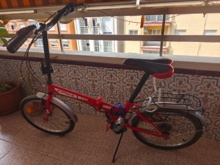 Bicicleta Plegable Roja