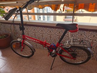 Bicicleta Plegable Roja