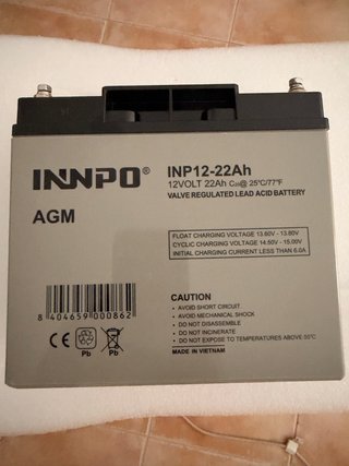 Batería de Moto INNPO AGM 12V 22Ah