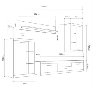 Mueble de Salón Completo LEWIS
