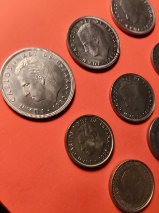 Lote monedas españolas 100, 50, 25 Pesetas