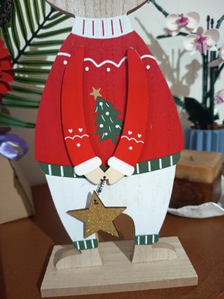 Decoração de Natal Rena de Madeira
