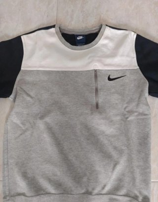 Sudadera Nike Media Cremallera Gris Negra