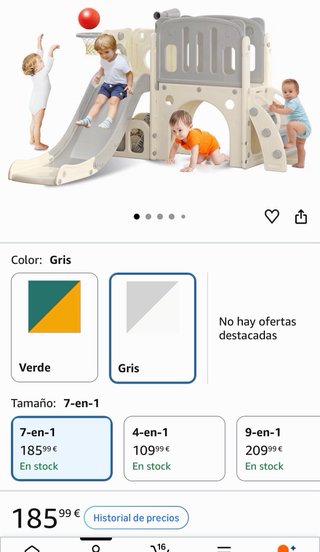 Tobogán infantil con plataforma