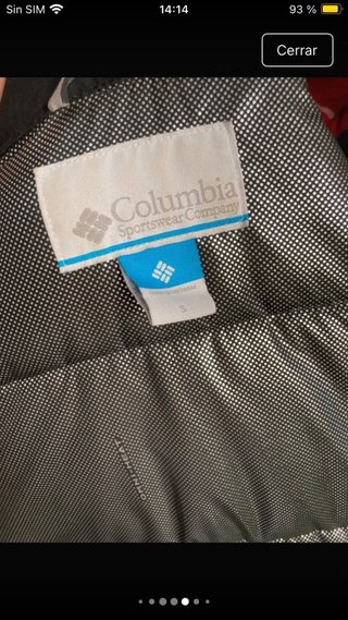 Chaqueta Puffer Columbia Negra