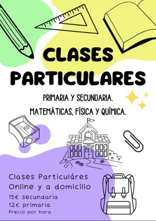 Clases particulares Matemáticas y Física y Química