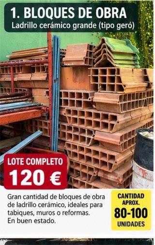 Lote Bloques Cerámicos Obra 120€