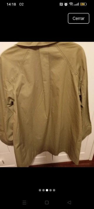 Parka gabardina caqui nueva Talla M-L