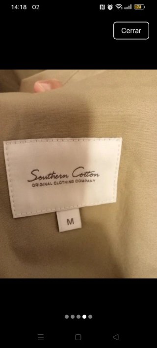 Parka gabardina caqui nueva Talla M-L
