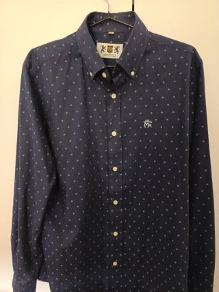 Camisa Montepicaza Azul Estampada