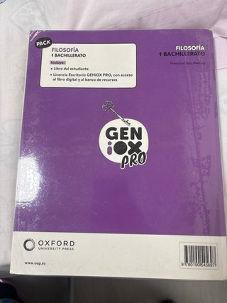 Filosofía, 1 Bachillerato, Geniox Pro