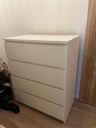 Cajonera Malm Ikea Blanca 4 Cajones