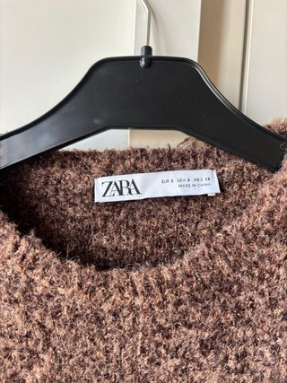 Jersey Marrón Zara con Flecos