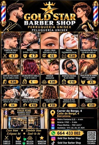 Gold Star Barber Shop - Peluquería Unisex