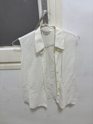 Blusa sin mangas Simorra blanca