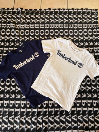 Maglie Timberland 12 anni blu e bianche