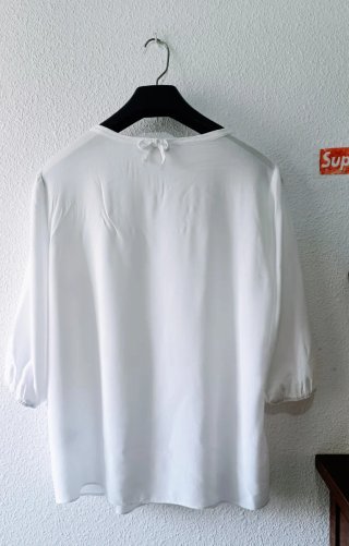 Blusa para baturra puntillas blanca TALLA 44 -42