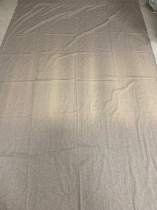 2 Cortinas Beige Translúcidas con Barra