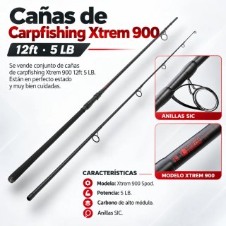 Cañas Carpfishing Xtrem 900 12ft 5 LB