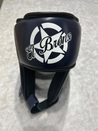 Casco boxeo amateur piel azul