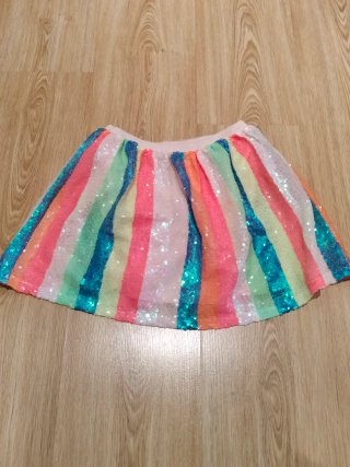 Falda de Lentejuelas Multicolor para Niña