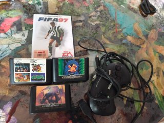 Lote Mando y Juegos Sega Mega Drive
