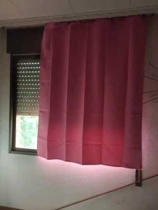 Cortina Opaca Térmica Joydeco Rosa 180x140
