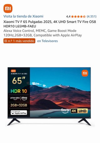 Xiaomi Smart TV 65 Negro